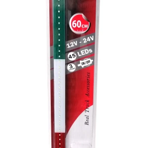 Снимка на Светещ лед бар 60 cm 45 LED 12V - 24V зелено-бяло-червено IT Italy флаг знаме Италия