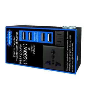 Снимка на Мултифункционален Инвертор преобразувател на напрежение от 12V на 220V - 1600W