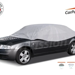 Снимка на Водоустойчиво висококачествено покривало полукалъф за автомобил размер XL ХЛ 295 cm x 130 cm сив CarPassion