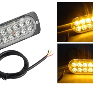 Снимка на 12 LED ЛЕД Аварийна Лампа За Пътна Помощ, Жълта Блиц Светлина, Мигаща!