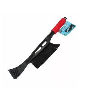 Снимка на 1бр Стъргалка за лед с четка за сняг червена