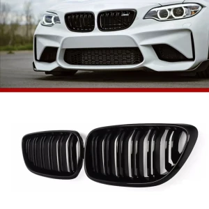 Снимка на Двойни Бъбреци Решетки За БМВ BMW F22 F23 F24 F27 E87 2012г.-2018г. Черен Гланц Лак