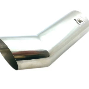 Снимка на Универсален хромиран накрайник за ауспух вход 63мм