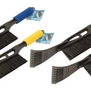 Снимка на 1бр Стъргалка за лед с четка за сняг жълта