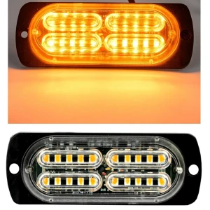 Снимка на 20 LED Аварийна Лампа За Пътна Помощ , Жълта Блиц Мигаща Светлина 12V 24V