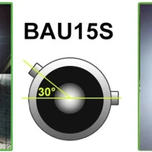 Снимка на LED Лед Крушки, 30 SMD, BAU15S 1156 (PY21W), Асиметрични, Разминати пинове (150°) , Offset, 12V, Бяла Светлина
