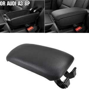 Снимка на Капак за подлакътник за AUDI A3 8P 2003-2012г. с черно кожено покритие