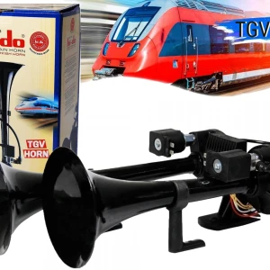 Снимка на Тромба клаксон TGV HI-DO с две мелодии за камион бус ван автомобил - 12V 135db