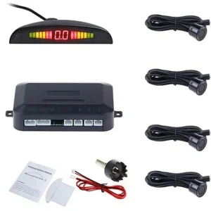 Снимка на Ултразвуков Парктроник с Четири Датчика и LED Дисплей, Черен или Сив Цвят