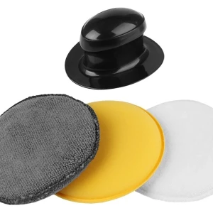 Снимка на Комплект от 3бр. гъби гъба за полиране апликатор за вакси и лакове с държач Carmotion