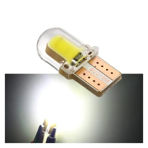 Снимка на LED Лед Диодни Крушки За Габарит, Силикон, COB, Т10 W5W, 300lm, 12V, Бели KRU111