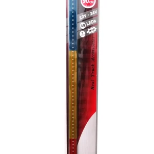 Снимка на Светещ лед бар 90 cm 69 LED 12V - 24V синьо-жълто-червено RO Romania флаг знаме Румъния