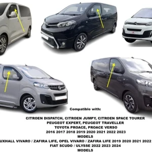 Снимка на Комплект от 2бр. ветробрани за Citroen Jumpy / Peugeot Expert / Toyota ProAce / Traveller / Fiat Scudo Ulysse Opel Zafira след 2016